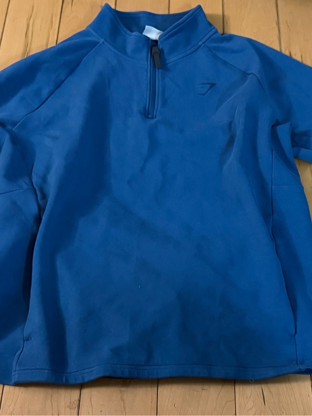 Gym Shark Blue Quarter-Zip Performance Sweatshirt - Men